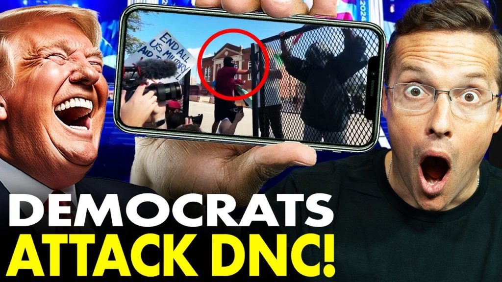 CHAOS! Rabid Democrat Activists ATTACK The DNC, TEAR-DOWN Walls and FIGHT Cops: ‘War Criminal Kamala