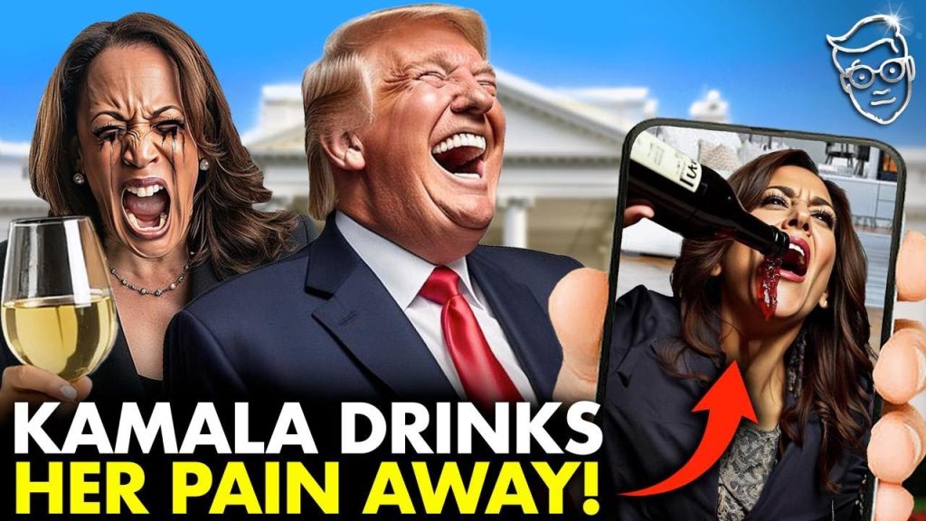 LEAK: First Behind-The-Scenes Photos Of Kamala After Getting DESTROYED By Trump | Guzzling Wine!