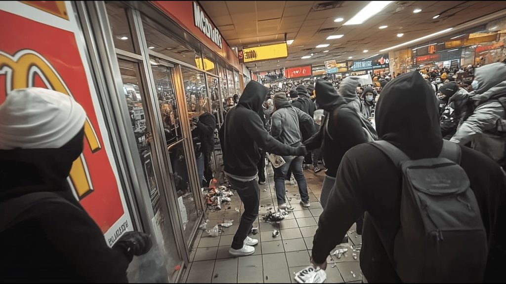 Armed Gang Invades McDonald’s… As NYC Collapses